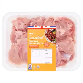 Asda ASDA Succulent Chicken Drum Fillets 0.600kg offer