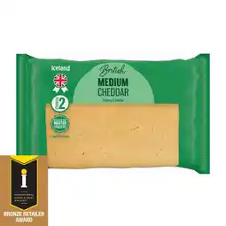 Iceland Iceland Medium Cheddar 400g offer