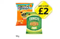 Londis Mini Cheddars Original, Crinkly's Cheese & Onion offer