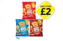 Londis Hula Hoop BIG Salted, Salt & Vinegar, Barbecue Beef offer