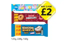 Londis Party Rings, Jammie Dodgers, Wagon Wheels offer