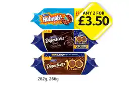 Londis Hobnobs, Digestives Dark Chocolate, Milk Chocolate offer