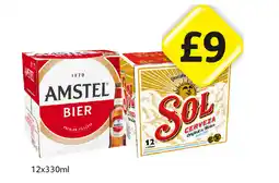 Londis Amstel Bier, Sol Cerveza offer
