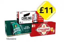 Londis Carling, John Smiths, Cruzcampo offer