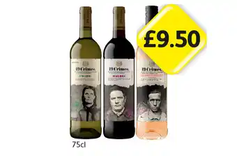 Londis 19 Crimes Chard, Malbec, Revolutionary Rose offer