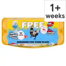 Tesco Big & Free Large White Free Range Eggs 10 Pack offer