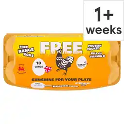 Tesco Big & Free Large White Free Range Eggs 10 Pack offer