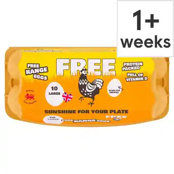 Tesco Big & Free Large White Free Range Eggs 10 Pack offer