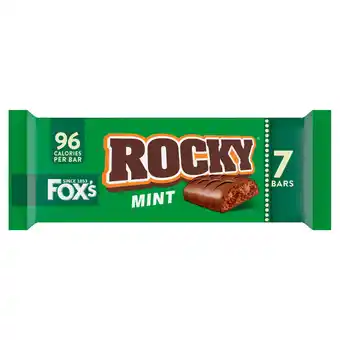 Tesco Fox's Rocky Mint Milk Chocolate Biscuit Bars 7 x 19.75g offer