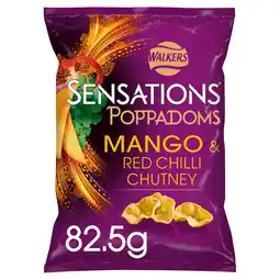 Tesco Walkers Sensations Poppadoms Mango & Chilli Sharing Bag 82.5g offer