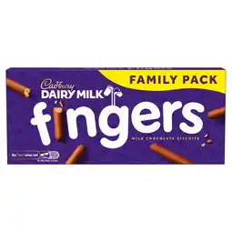 Tesco Cadbury Dairy Milk Chocolate Fingers Biscuits 189g offer