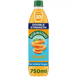 Tesco Robinsons Double Strength No Added Sugar Orange Squash 750ml offer