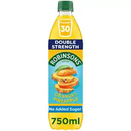 Tesco Robinsons Double Strength No Added Sugar Squash - Orange & Pineapple 750ml offer