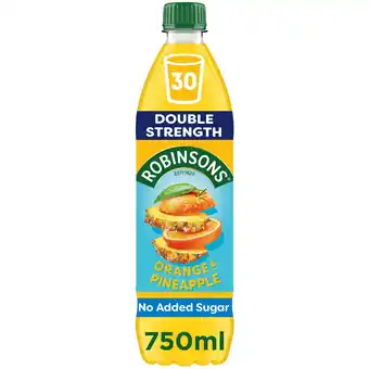 Tesco Robinsons Double Strength No Added Sugar Squash - Orange & Pineapple 750ml offer