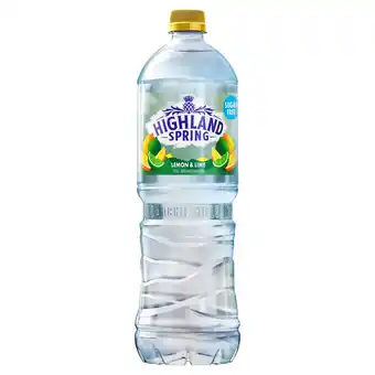 Tesco Highland Spring Sugar Free Still Spring Water - Lemon & Lime 1.25 Litre offer