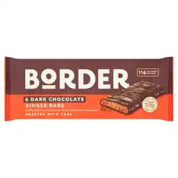 Tesco Border Dark Chocolate Ginger Biscuit Bars Multipack, 6x24g offer