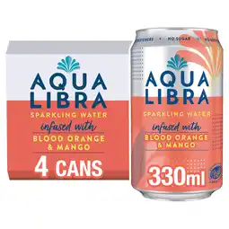 Tesco Aqua Libra Sparkling Blood Orange & Mango 4X330ml offer