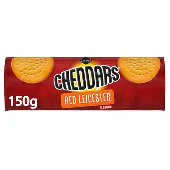 Tesco Jacob's Cheddars Cheese Biscuits - Red Leicester Flavour 150g offer