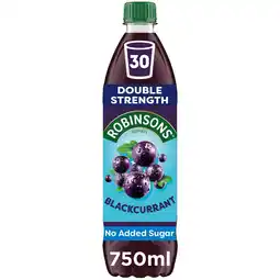 Tesco Robinsons Double Strength No Added Sugar Squash - Blackcurrant 750ml offer