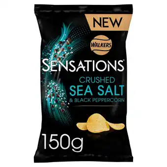 Tesco Sensations Crushed Sea Salt & Black Peppercorn Flavour Potato Crisps 150g offer