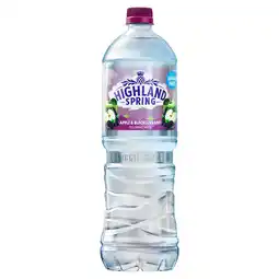 Tesco Highland Spring Sugar Free Apple & Blackcurrant Still Spring Flavoured Water 1.25 Litre offer