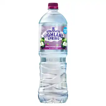 Tesco Highland Spring Sugar Free Apple & Blackcurrant Still Spring Flavoured Water 1.25 Litre offer