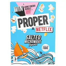 Tesco Propercorn Salted Microwave Popcorn 3X70g offer