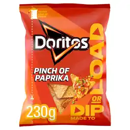 Tesco Doritos Dip or Load Pinch of Paprika Sharing Crisps 230g offer