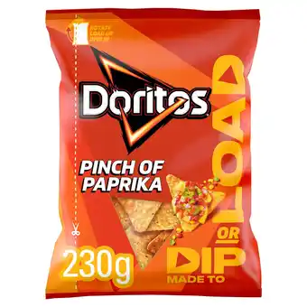 Tesco Doritos Dip or Load Pinch of Paprika Sharing Crisps 230g offer