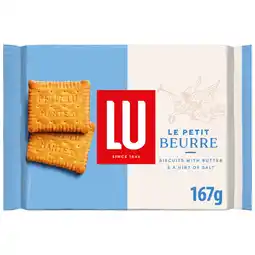 Tesco LU Le Petit Beurre Salted Butter Biscuits 167G offer