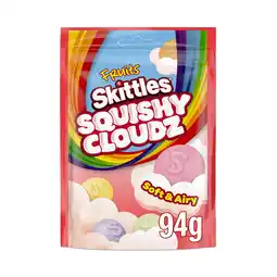 Tesco Skittles Squishy Cloudz Chewy Sweets Fruit Flavoured 94g offer