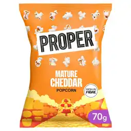 Tesco PROPER CORN Mature Cheddar Popcorn 70g offer