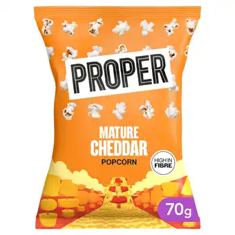 Tesco PROPER CORN Mature Cheddar Popcorn 70g offer