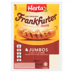 Morrisons Herta Jumbo Frankfurters 4 x 90g offer