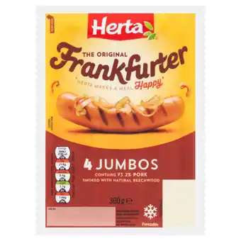 Morrisons Herta Jumbo Frankfurters 4 x 90g offer