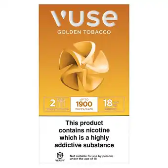 Morrisons Vuse Originals Golden Tobacco E-Liquid Pods 18mg offer