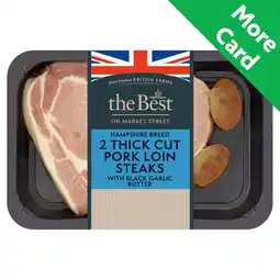 Morrisons Morrisons The Best Hampshire Breed 2 Pork Steaks With Black Garlic Butter offer