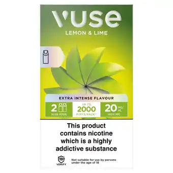 Morrisons Vuse Pod Refills Lemon And Lime 20mg offer