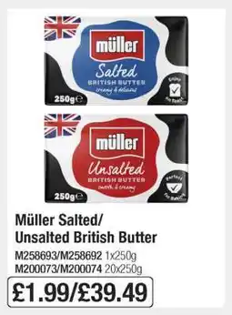 Makro Müller Salted/Unsalted British Butter offer