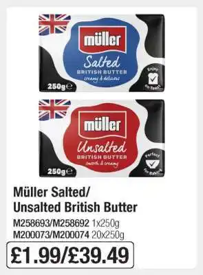 Makro Müller Salted/Unsalted British Butter offer