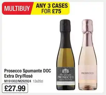 Makro Prosecco Spumante DOC Extra Dry/Rosé offer