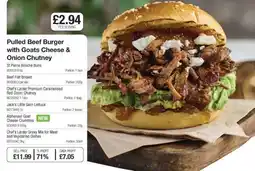 Makro Pulled Beef Burger with Goats Cheese & Onion Chutney offer