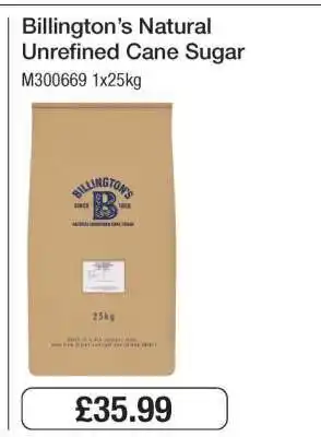 Makro Billington’s Natural Unrefined Cane Sugar offer