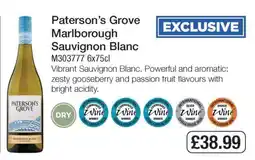 Makro Paterson’s Grove Marlborough Sauvignon Blanc offer