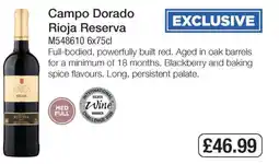 Makro Campo Dorado Rioja Reserva offer