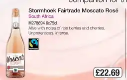 Makro Stormhoek Fairtrade Moscato Rosé offer