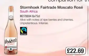 Makro Stormhoek Fairtrade Moscato Rosé offer