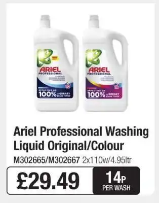 Makro Ariel Professional Washing Liquid Original/Colour offer