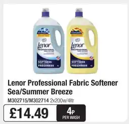 Makro Lenor Professional Fabric Softener Sea/Summer Breeze offer
