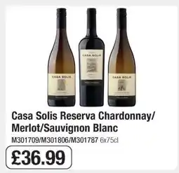 Makro Casa Solis Reserva Chardonnay/Merlot/Sauvignon Blanc offer